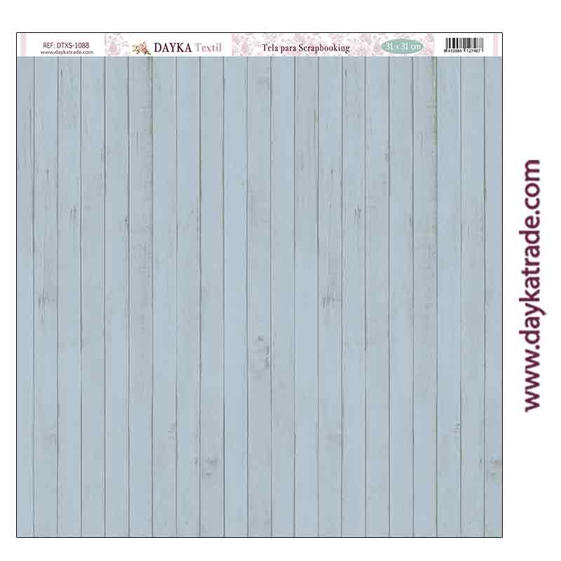 Tela para Scrapbooking – Fondo tablas de madera azul “En Comunión con la naturaleza”DTXS-1088