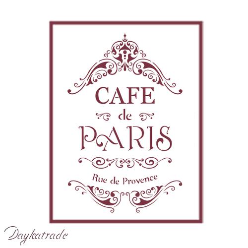 PLANTILLAS STENCIL DIN A4-T3111 "CAFÉ DE PARIS"