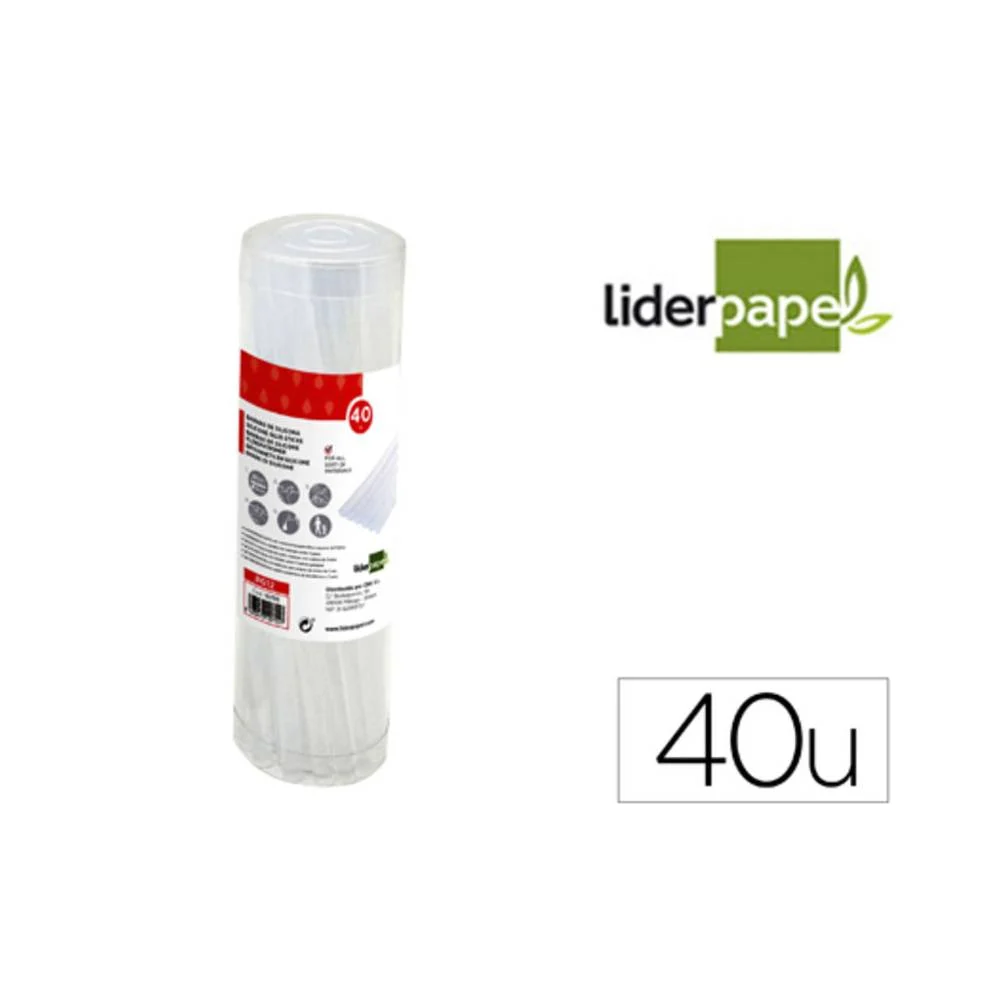 Barra termofusible liderpapel de 7 mm de diametro x 200 mm de alto bote de 40 unidades - PG12