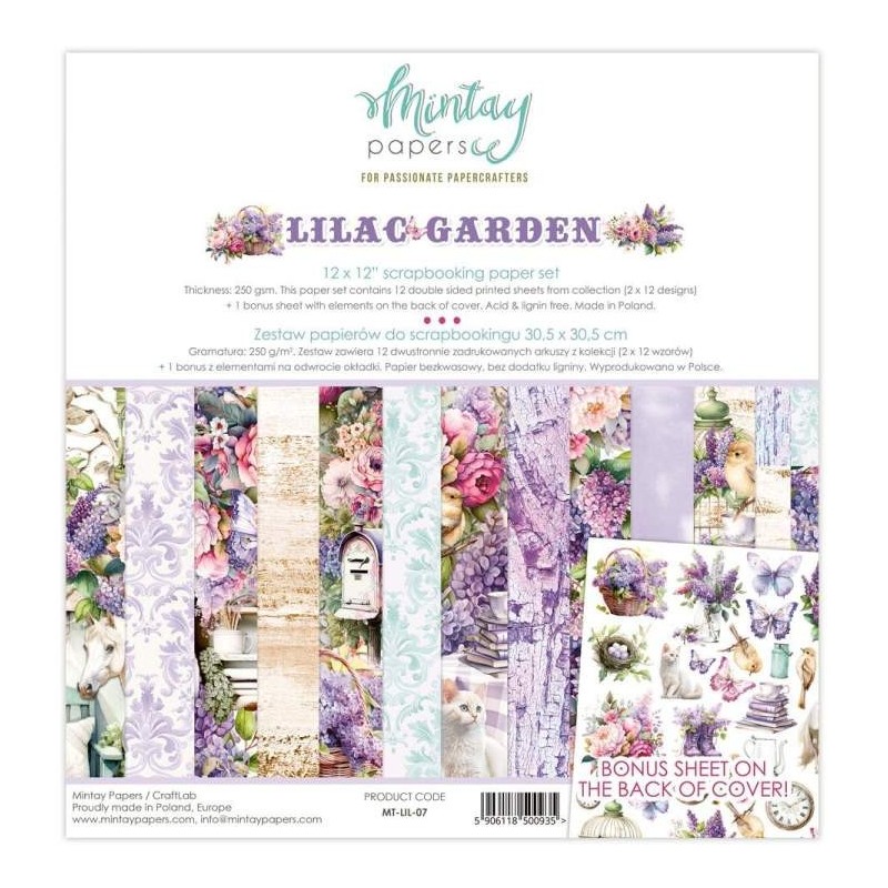 KIT DE SCRAPBOOKING 30,5X30,5CM MINTAY PAPERS LILAC GARDEN