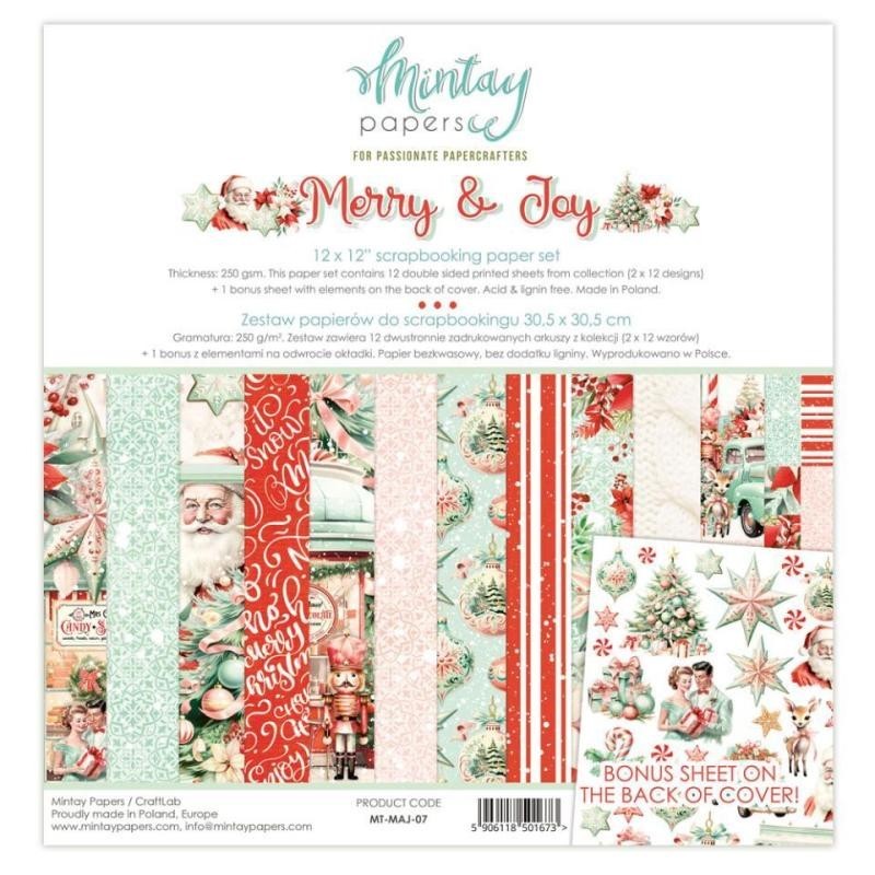 KIT DE SCRAPBOOKING 30,5X30,5CM Merry & Joy MINTAY