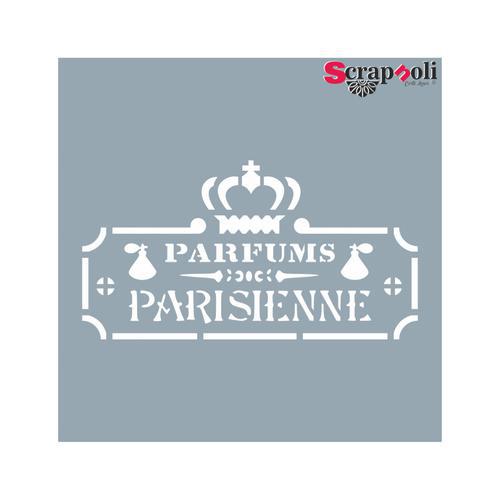 Plantilla-Stencil Sello 6 "Parfums Parisienne"