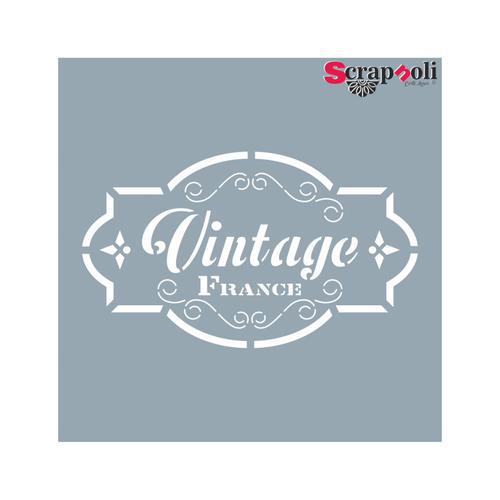Plantilla-Stencil Sello 8 "Vintage"